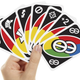 A hand holding seven Wild Uno cards from the new Uno All Wild game.